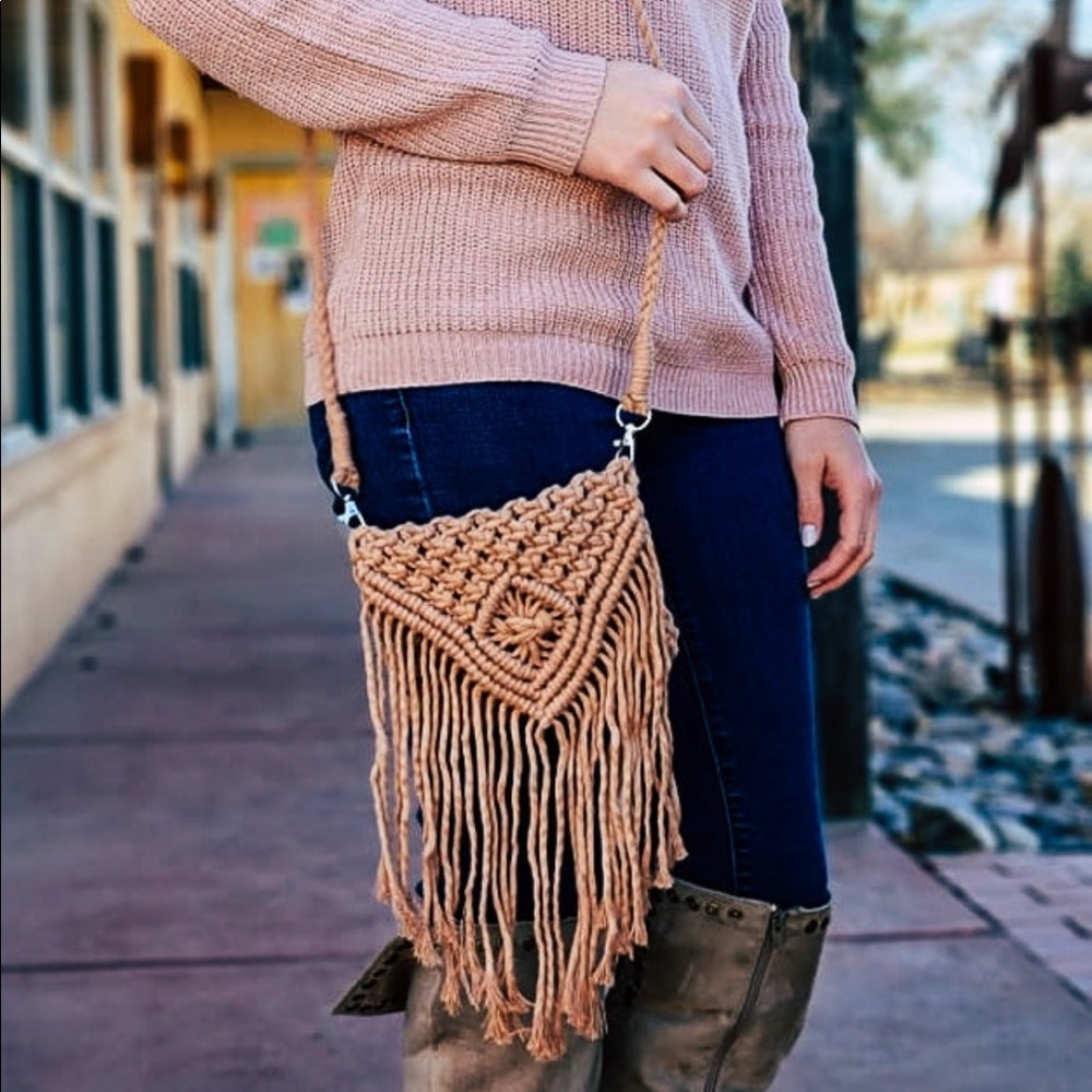 Macrame Crossbody Handbag